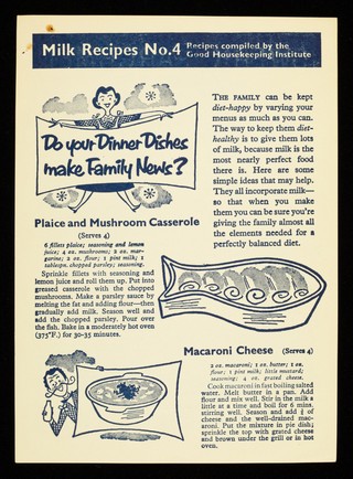 Do your dinner dishes make family news? / Good Housekeeping Institute.