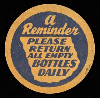 A reminder : please return all empty bottles daily.