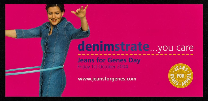 Denimstrate... you care : Jeans for genes day, Friday 1st October 2004 : www.jeansforgenes.com.