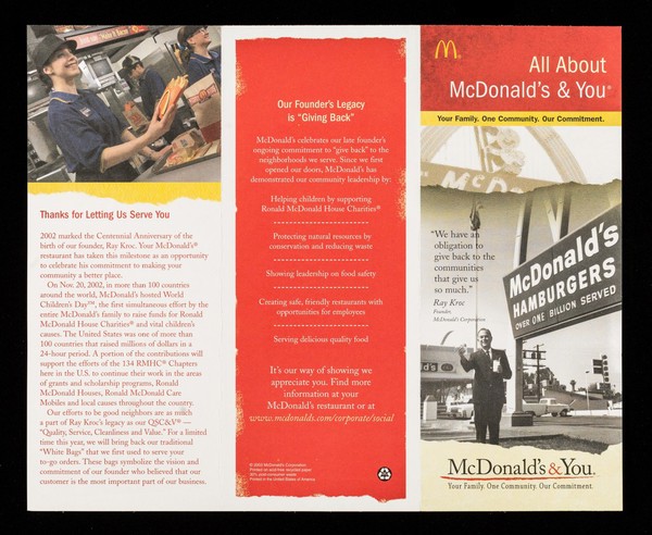 All about McDonald's & you : Your family. One community. Our commitment / McDonald's Corporation.