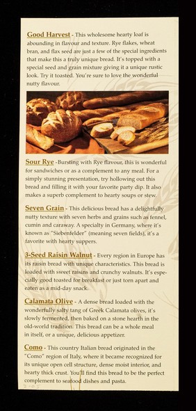 Artisan breads : guaranteed to be baked the same day / Safeway.