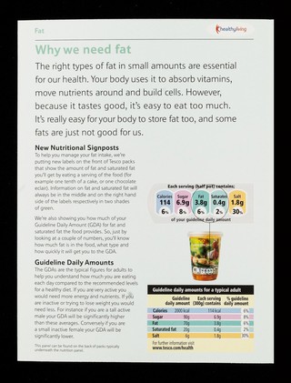 Fat : helping you choose good fat over bad / Tesco.