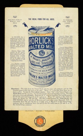 Horlicks transition modulator : price, one shilling : the keys to health / Horlicks Malted Milk Company.