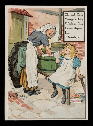 Old and gray, young and gay, work or play, every day- use "Sunlight" / Lever Brothers Limited.