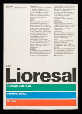 Did you comb your hair this morning, or did someone help you? : Lioresal / Ciba Laboratories.