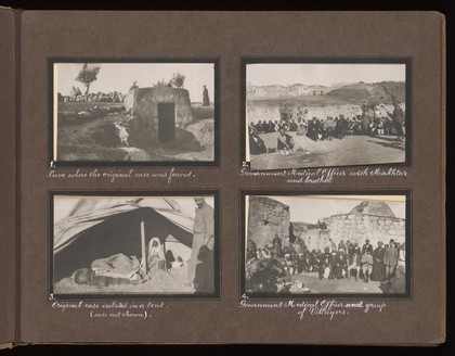 Smallpox epidemic, Palestine. Photograph album, ca. 1922.