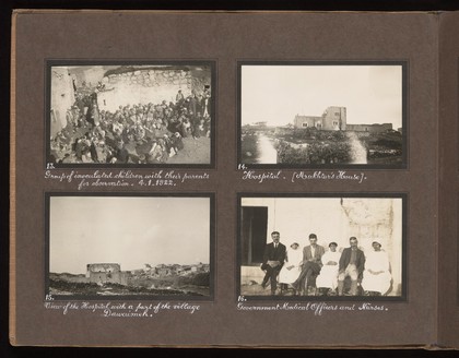 Smallpox epidemic, Palestine. Photograph album, ca. 1922.