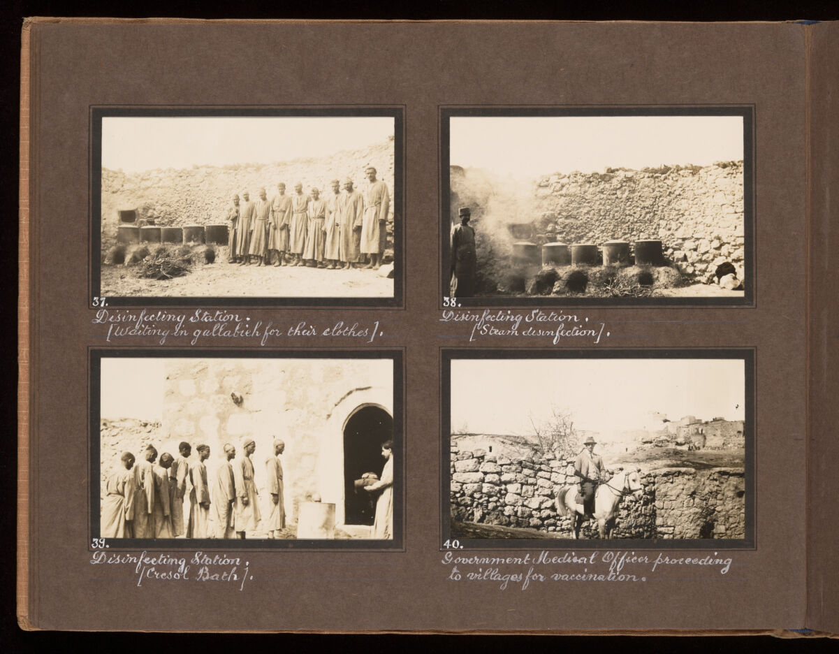 Smallpox epidemic, Palestine. Photograph album, ca. 1922.