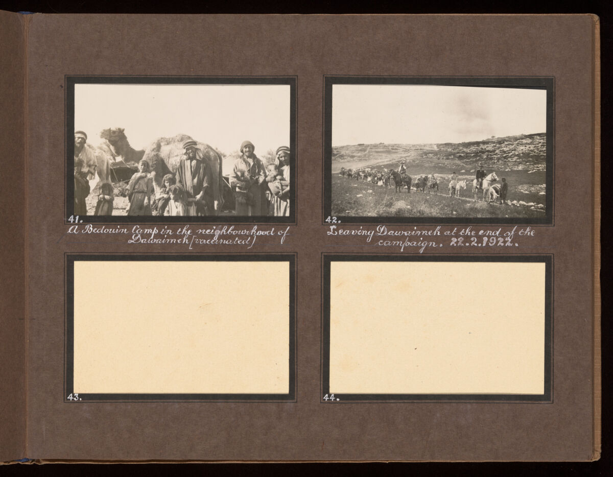 Smallpox epidemic, Palestine. Photograph album, ca. 1922.