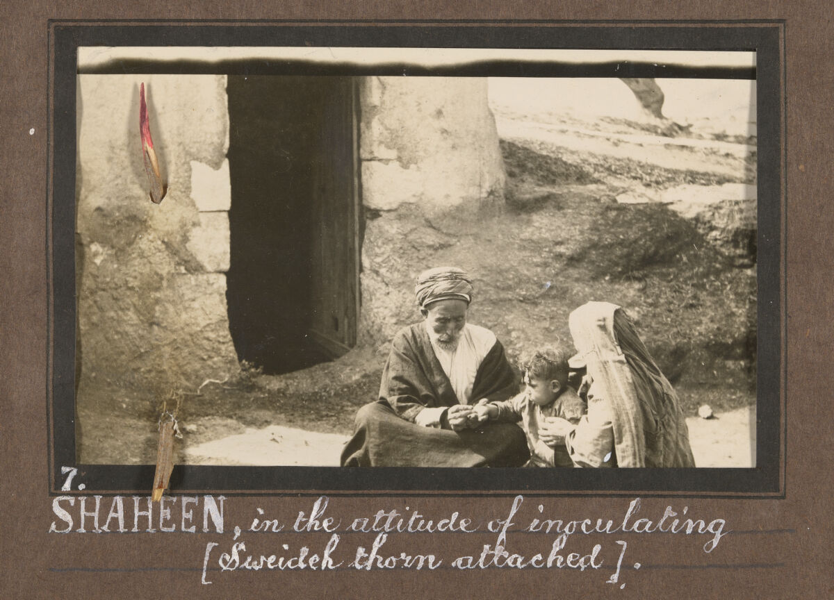 Smallpox epidemic, Palestine. Photograph album, ca. 1922.