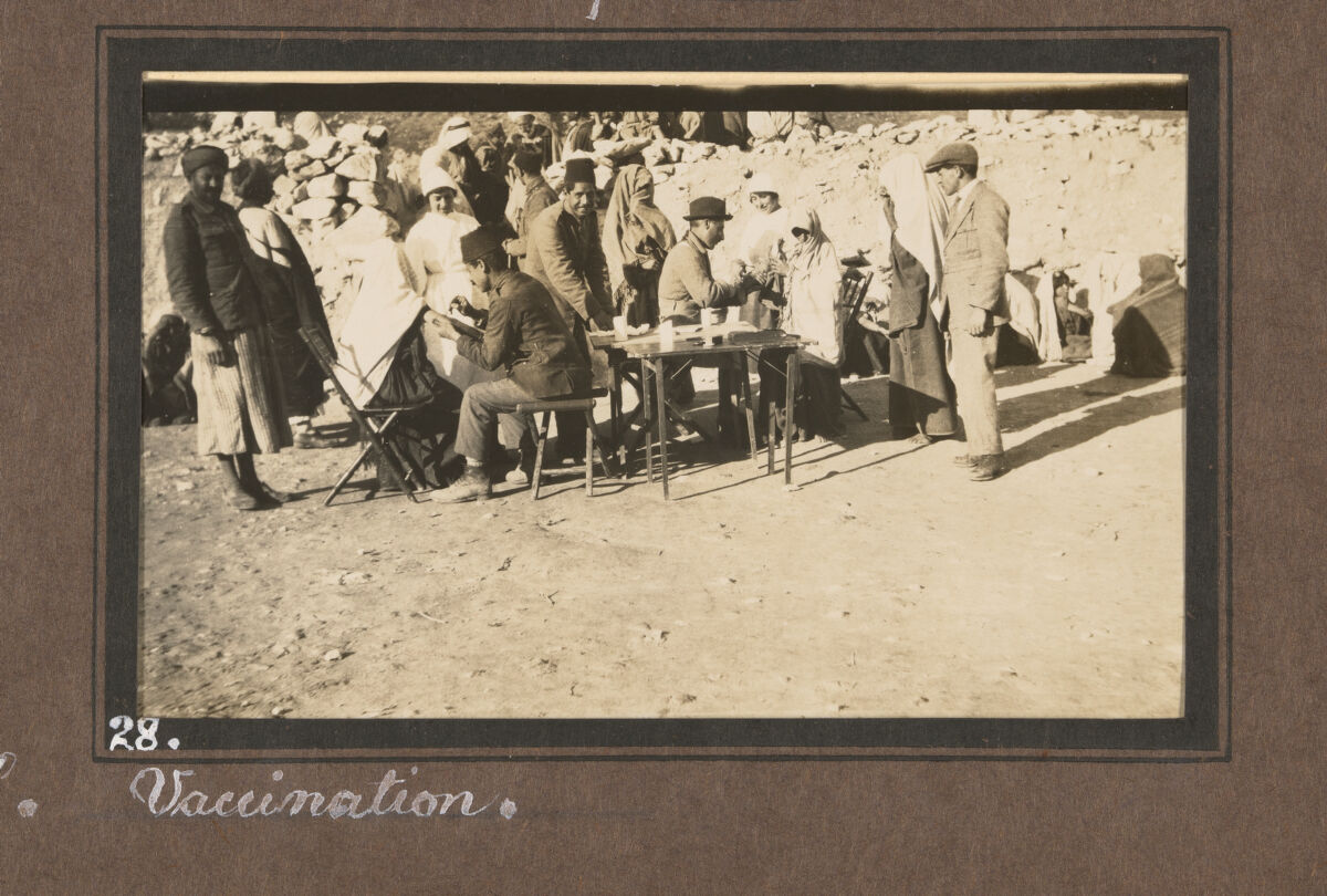 Smallpox epidemic, Palestine. Photograph album, ca. 1922.