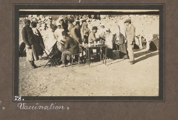 Smallpox epidemic, Palestine. Photograph album, ca. 1922.