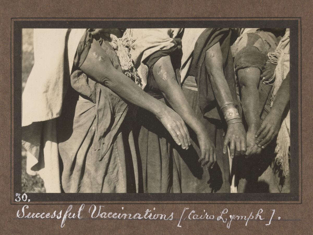 Smallpox epidemic, Palestine. Photograph album, ca. 1922.