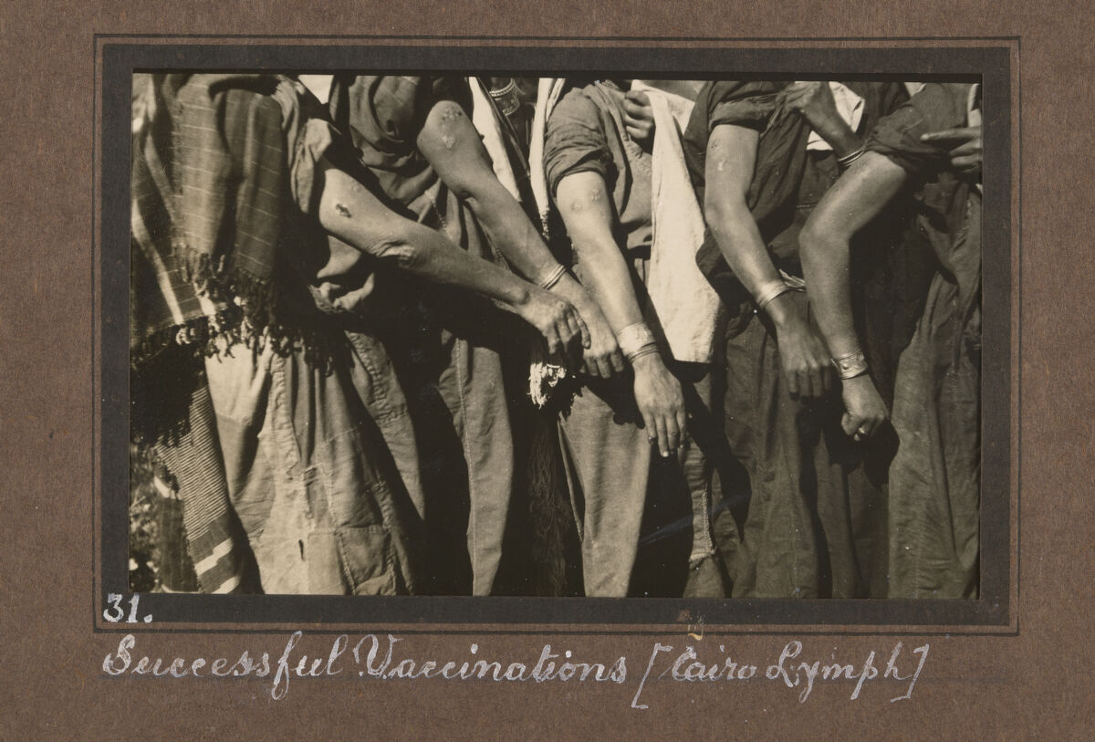 Smallpox epidemic, Palestine. Photograph album, ca. 1922.