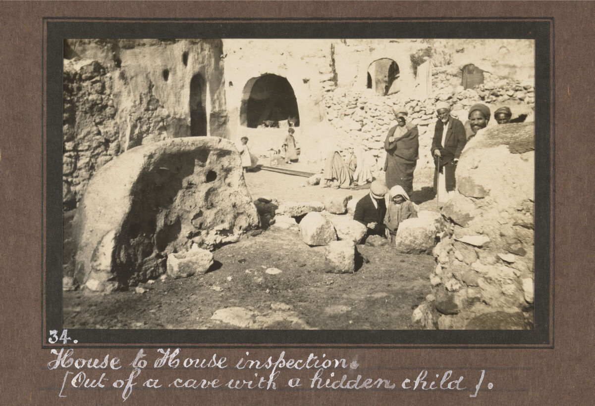 Smallpox epidemic, Palestine. Photograph album, ca. 1922.