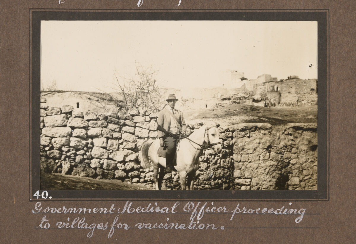 Smallpox epidemic, Palestine. Photograph album, ca. 1922.