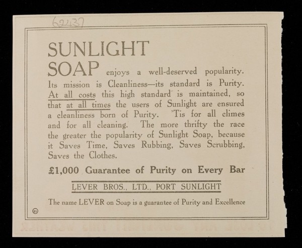 Hi! You can't afford to lose any sunlight this weather / Lever Brothers Ltd.