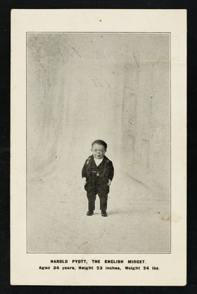 Harold Pyott : the English midget ; aged 34 years, height 23 inches, weight 24 lbs.