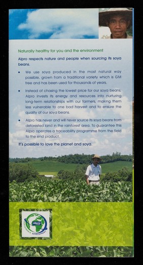 Alpro Soya : a healthy decision.