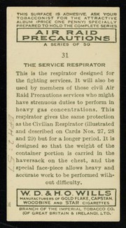 The service respirator / W.D. & H.O. Wills.