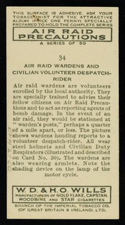 Air raid wardens and civilian volunteer despatch-rider / W.D. & H.O. Wills.