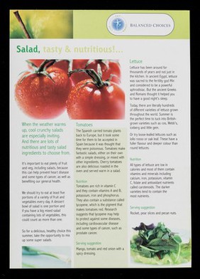 Salad : tasty & nutritious / designed and produced by Compass Group UK and Ireland's Design Centre.