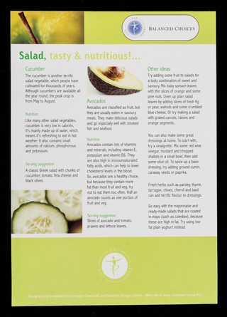Salad : tasty & nutritious / designed and produced by Compass Group UK and Ireland's Design Centre.
