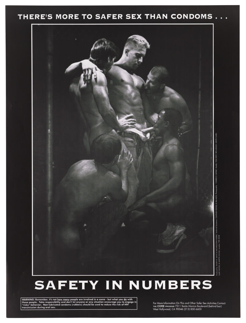 Men performing oral sex; advertisement for safe sex to reduce the risk of  HIV by the Core Program. Lithograph by Charles R. Moniz. | Wellcome  Collection