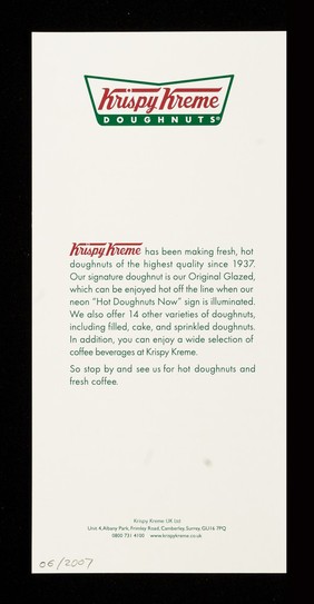 Doughnuts & coffee since 1937 / Krispy Kreme Doughnuts.