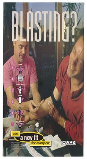 A man in a pink t-shirt injects a needle into the arm of another man who squints in pain with five illustrated steps for the sterilisation and safe disposal of needles; advertisment by the ACON, The AIDS Council of New South Wales. Colour lithograph by Jamie Dunbar.