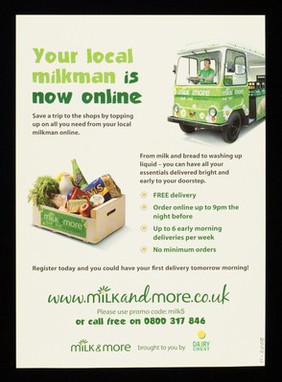 Milk&more : wake up to a new service from your milkman / Dairy Crest.