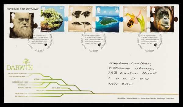 Darwin : Royal Mail first day cover / Royal Mail.