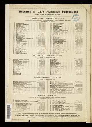 The drug stores : humorous patter song / written by G.G. Davis ; composed by W.R. Edwards ; sung by Will Edwards.
