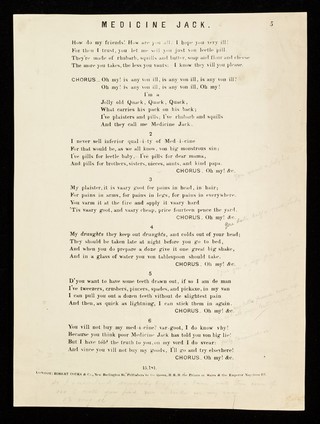Medicine Jack : serio comic song / written & composed by Alfred Scott Gatty.