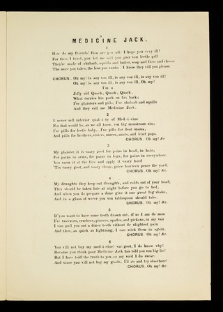 Medicine Jack : serio comic song / written & composed by Alfred Scott Gatty.