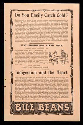 A gentleman of leisure says : after a heavy dinner at the club I always take a Bile Bean : Bile Beans for biliousness / The Bile Bean Manufacturing Co.