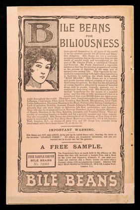 A gentleman of leisure says : after a heavy dinner at the club I always take a Bile Bean : Bile Beans for biliousness / The Bile Bean Manufacturing Co.