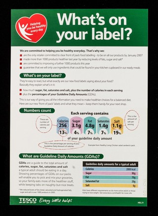 Supermarkets : Some tell you what to eat. We'd rather let you decide. See, we like to label our food. Not our customers / Tesco.