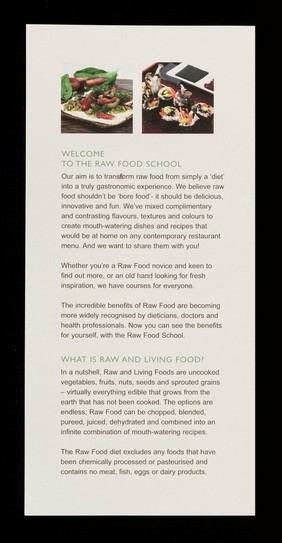 The Raw Food School : learn about raw food and its life changing benefits / Raw Food School.