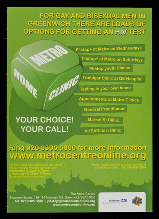 For gay and bisexual men in Greenwich there are loads of options for getting an HIV test / The Metro Centre.