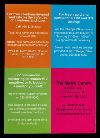 For gay and bisexual men in Greenwich there are loads of options for getting an HIV test / The Metro Centre.