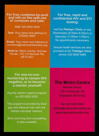 Is HIV at the back of your mind? : the earlier you're diagnosed the more effective the treatment : 25% of gay men in Greenwich get diagnosed with HIV way too late : don't let time run out on you... / The Metro Centre.