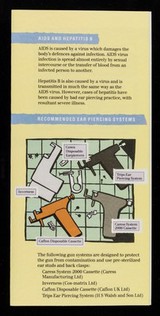 AIDS : guidelines for ear piercers : don't die of ignorance / prepared by the Department of Health and Social Security and the Central Office of Information.