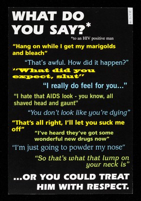 Fuck! : He's HIV positive : what do you say? ... / Gay Men Fighting AIDS.