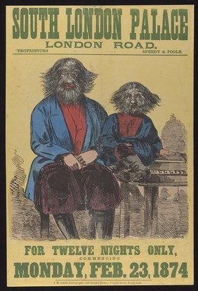 For twelve nights only, commencing Monday, Feb. 23, 1874 : South London Palace, London Road / proprietors, Speedy & Poole.