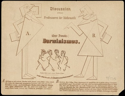 Evolution of household articles, animals etc. according to Darwin's doctrine. Colour lithographs by Fr. Schmidt, ca. 187-(?).