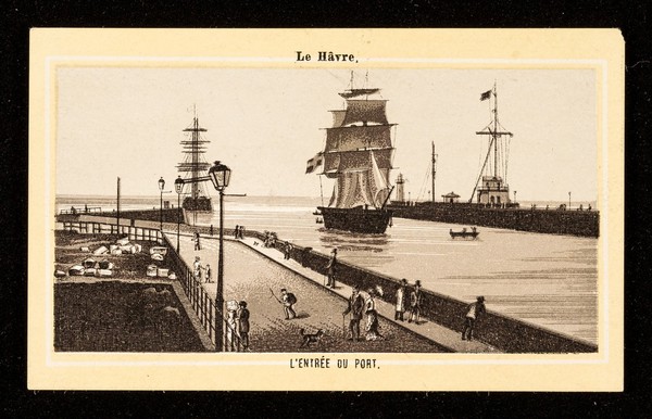 Le Hâvre : l'entrée du port.