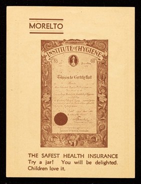 Morelto Liquid Chocolate : a deliciously flavoured, nourishing and sustaining food ... / Chocolate Products Co. Ltd.