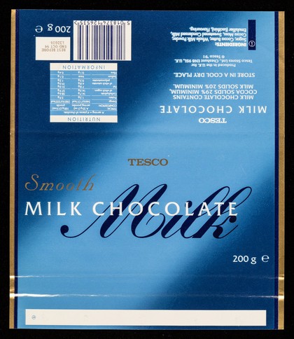Tesco smooth milk chocolate : 200 g. / Tesco Stores Ltd.