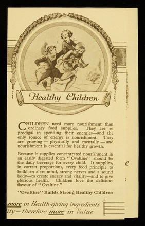 For your health's sake drink delicious 'Ovaltine' hot or cold / A. Wander.